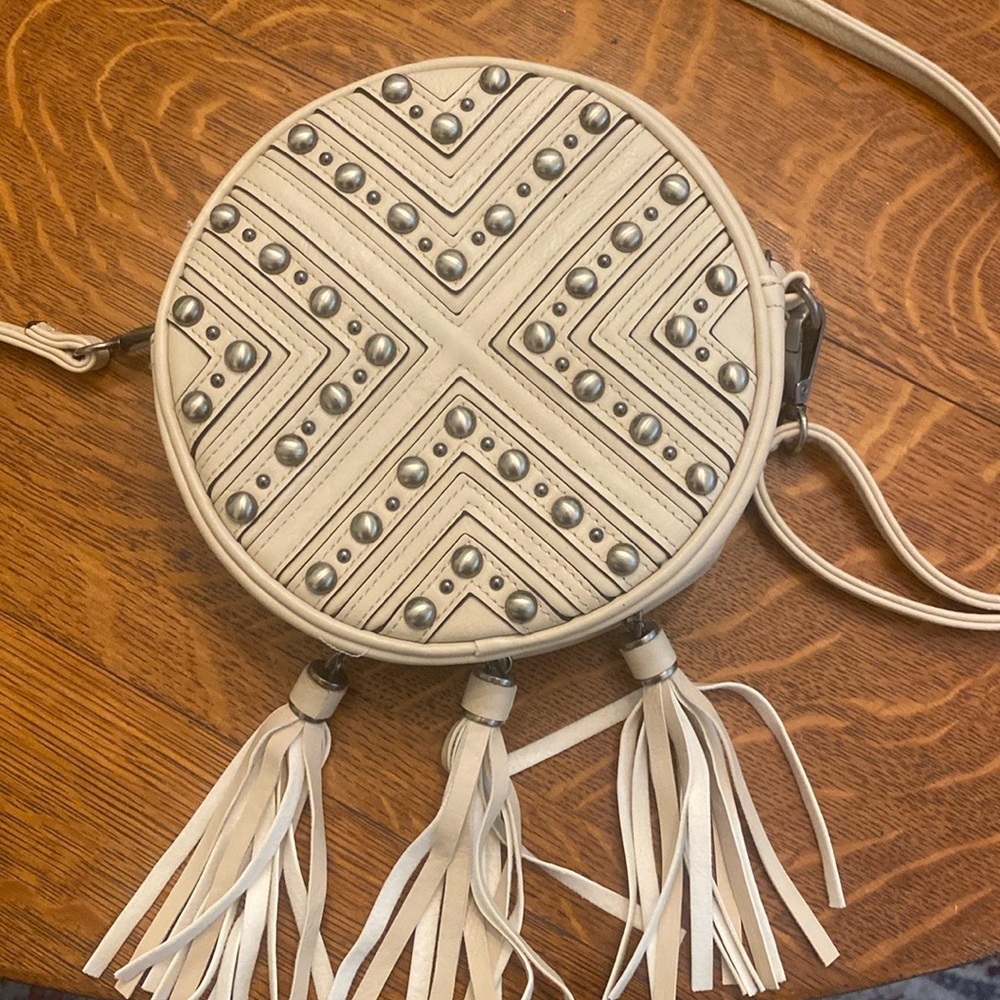 Mossimo Elegant Cream Studded Crossbody Bag